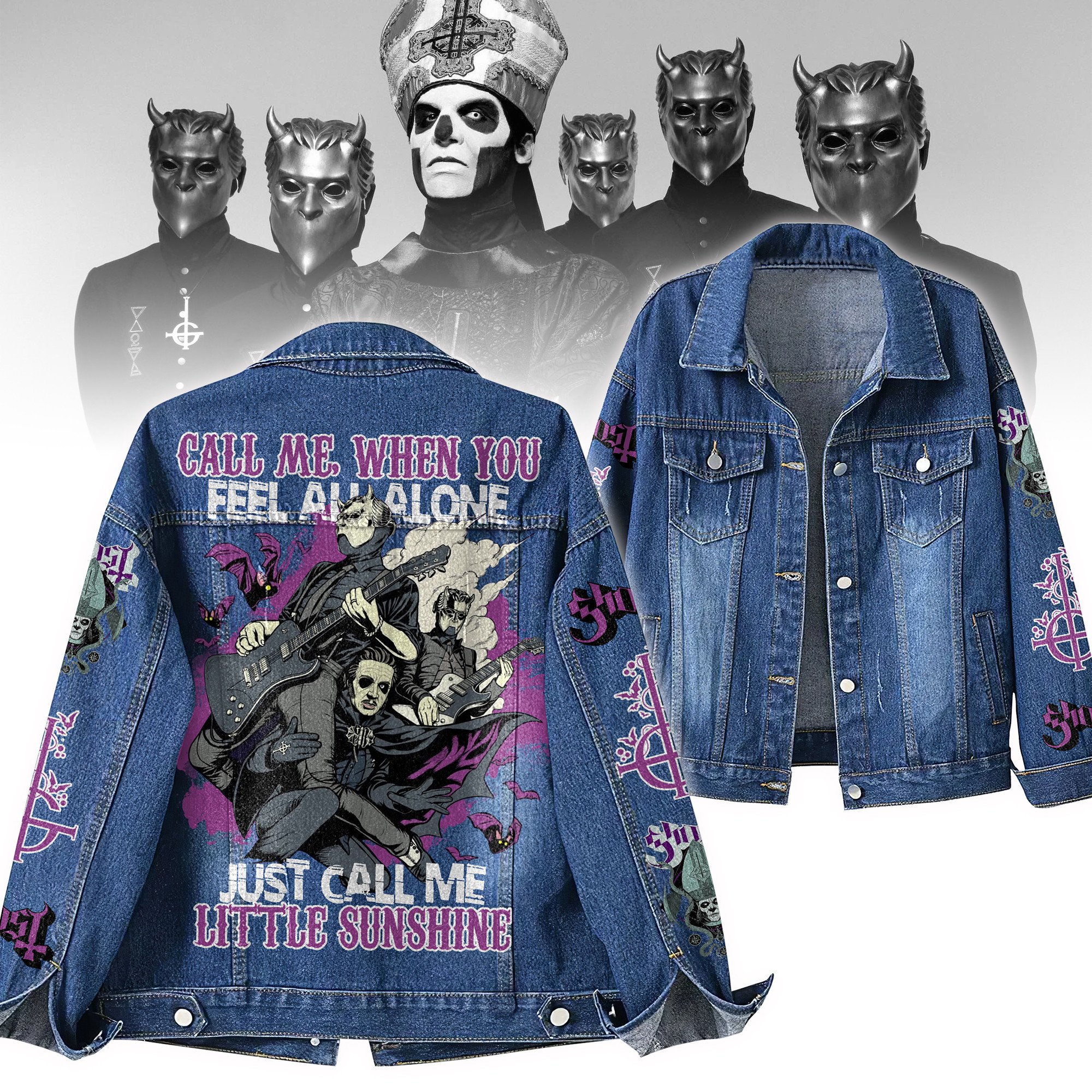 Sportswearmerch Ghost Denim Jacket Gift For Fans