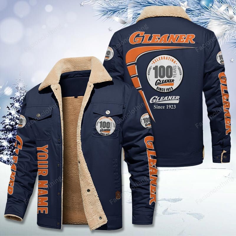Sportswearmerch Gleaner Tractor Personalized Cotton Jacket For Fan