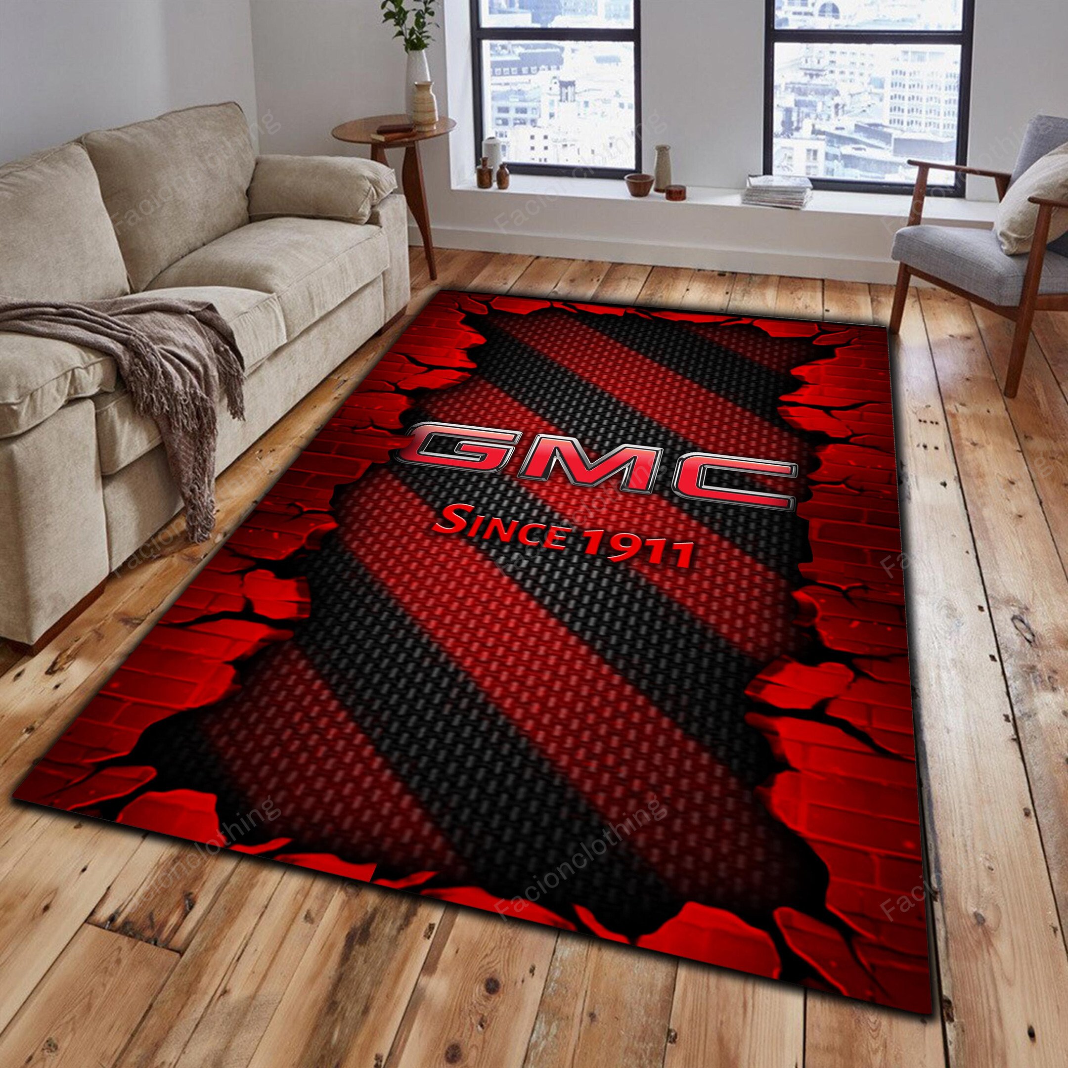 Sportswearmerch GMC Car Personalized Rug For Fan