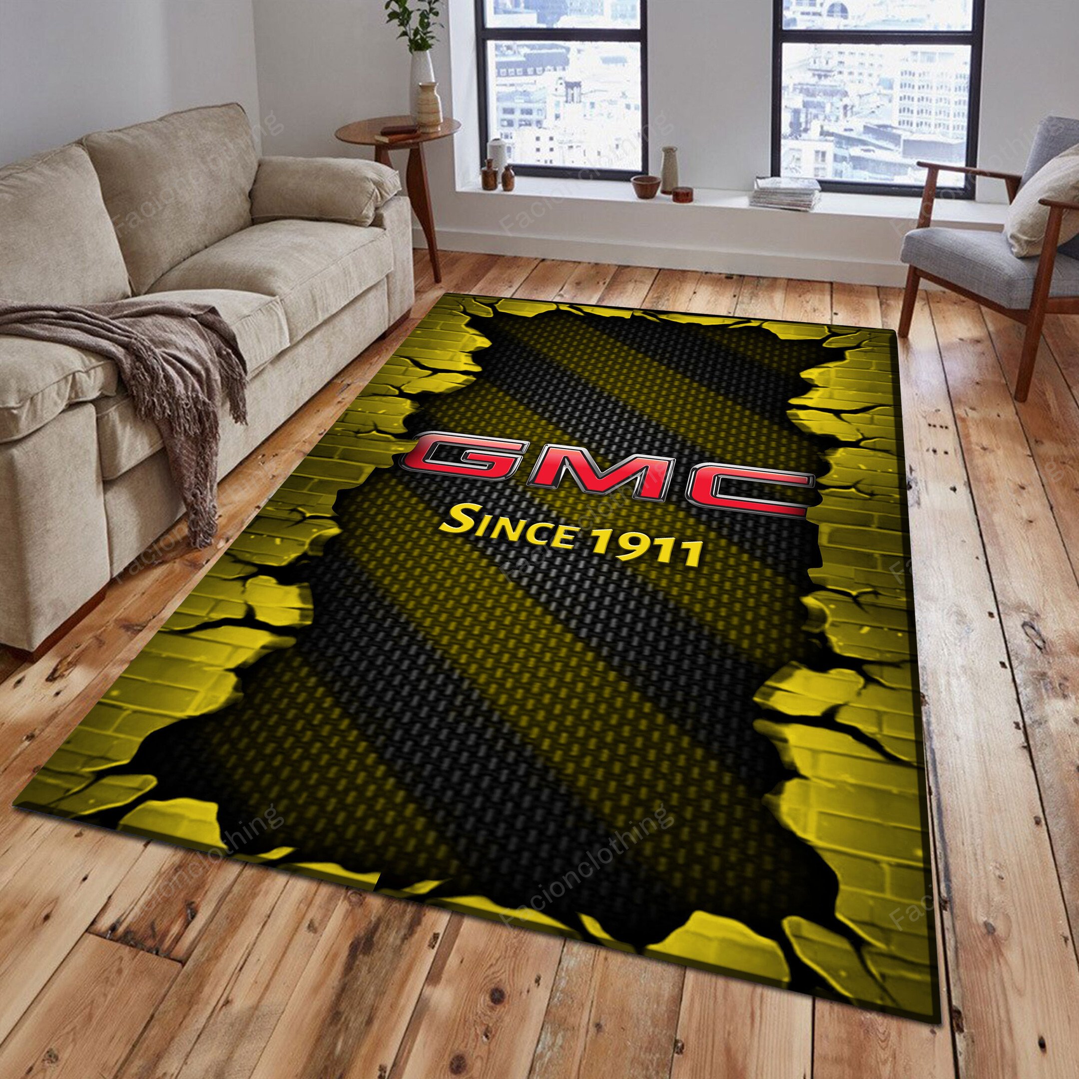 Sportswearmerch GMC Car Personalized Rug For Fan