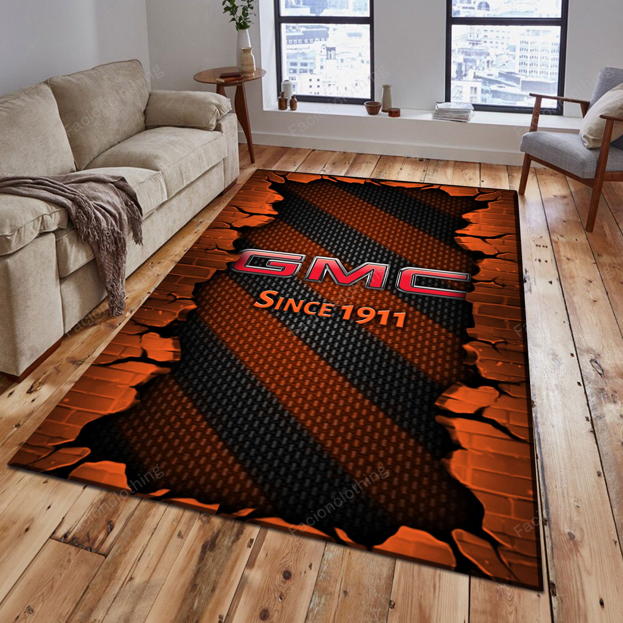 Sportswearmerch GMC Car Personalized Rug For Fan