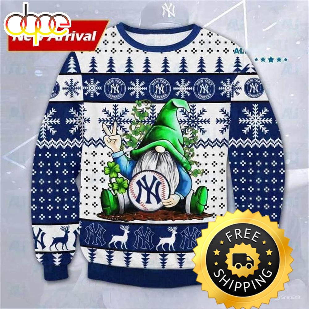 Sportswearmerch Gnome New York Yankees MLB Ugly Christmas Sweater For Fan