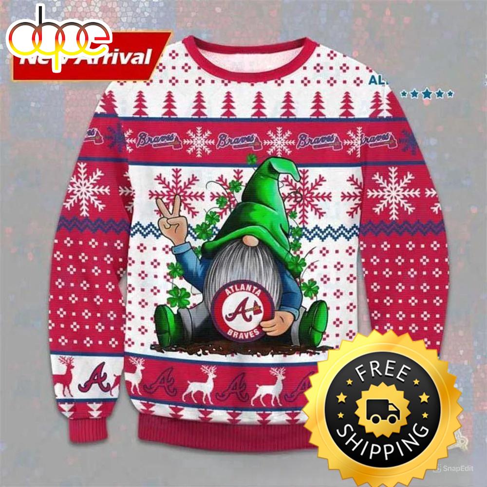 Sportswearmerch Gnome x Atlanta Braves MLB Ugly Christmas Sweater For Fan