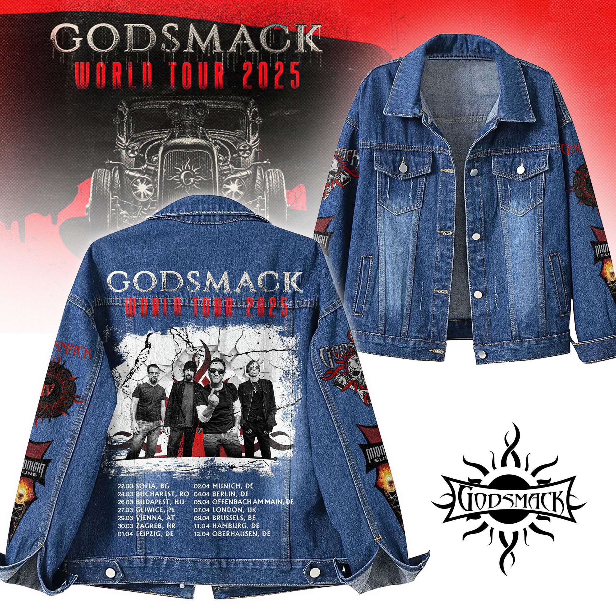 Sportswearmerch Godsmack Denim Jacket Gift For Fans