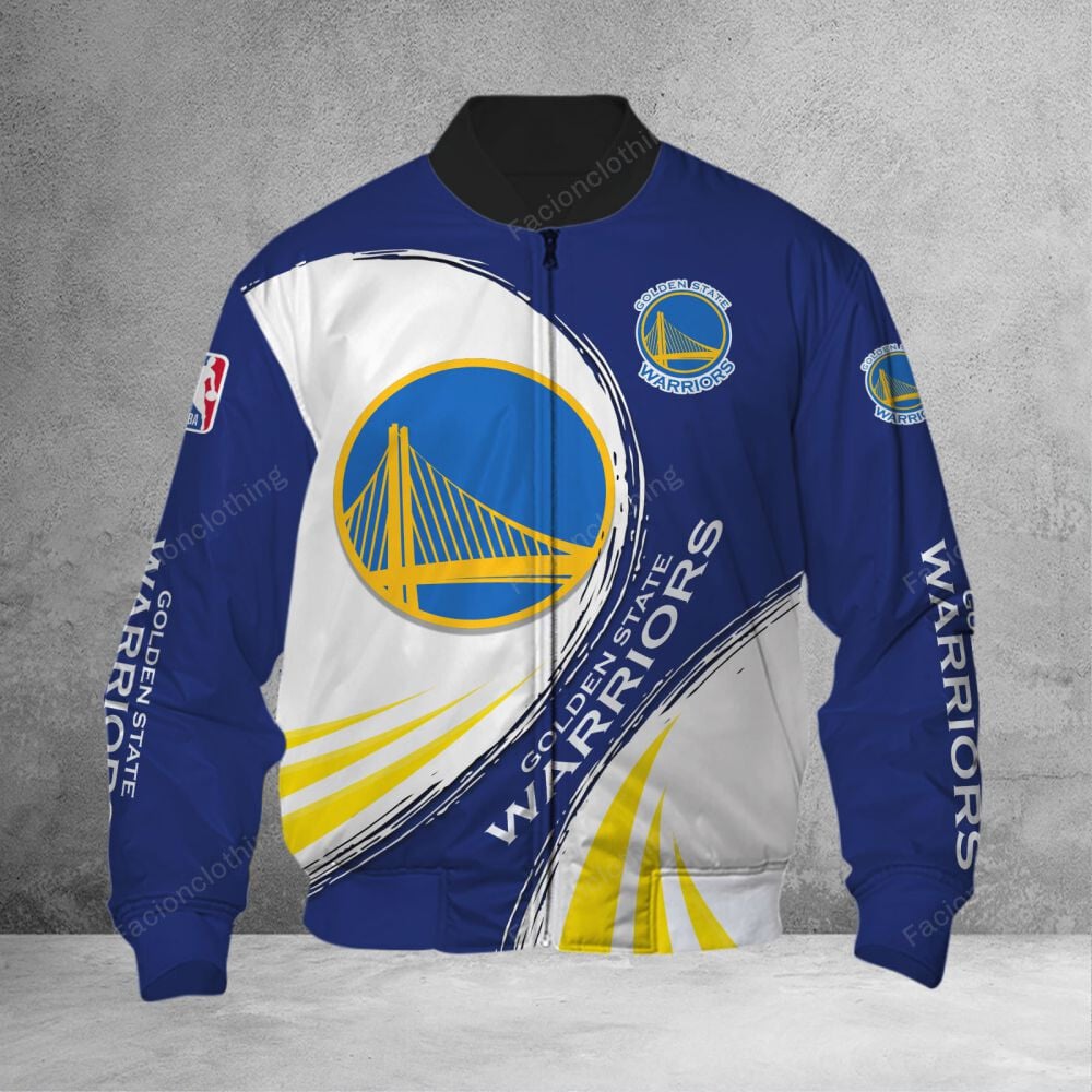 Sportswearmerch Golden State Warriors NBA Personalized Bomber Jacket For Fan