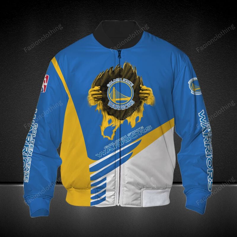 Sportswearmerch Golden State Warriors NBA Personalized Bomber Jacket For Fan