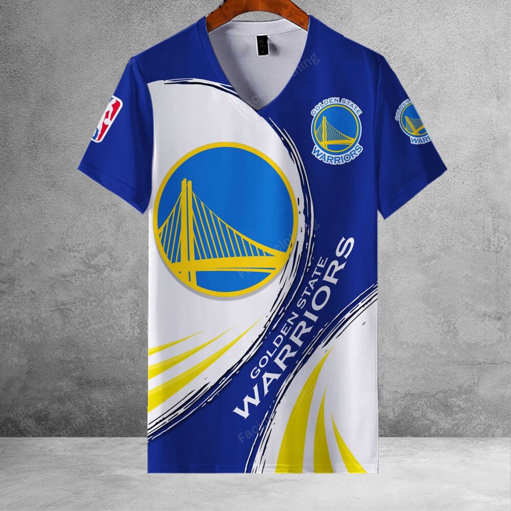 Sportswearmerch Golden State Warriors NBA Personalized V-neck Women T-shirt For Fan