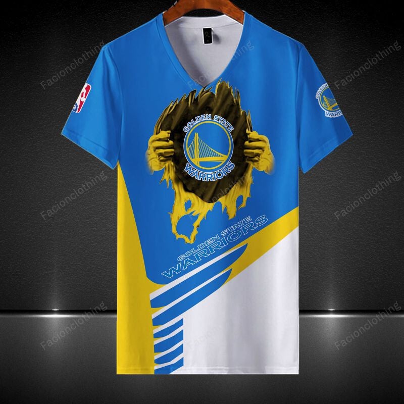 Sportswearmerch Golden State Warriors NBA Personalized V-neck Women T-shirt For Fan