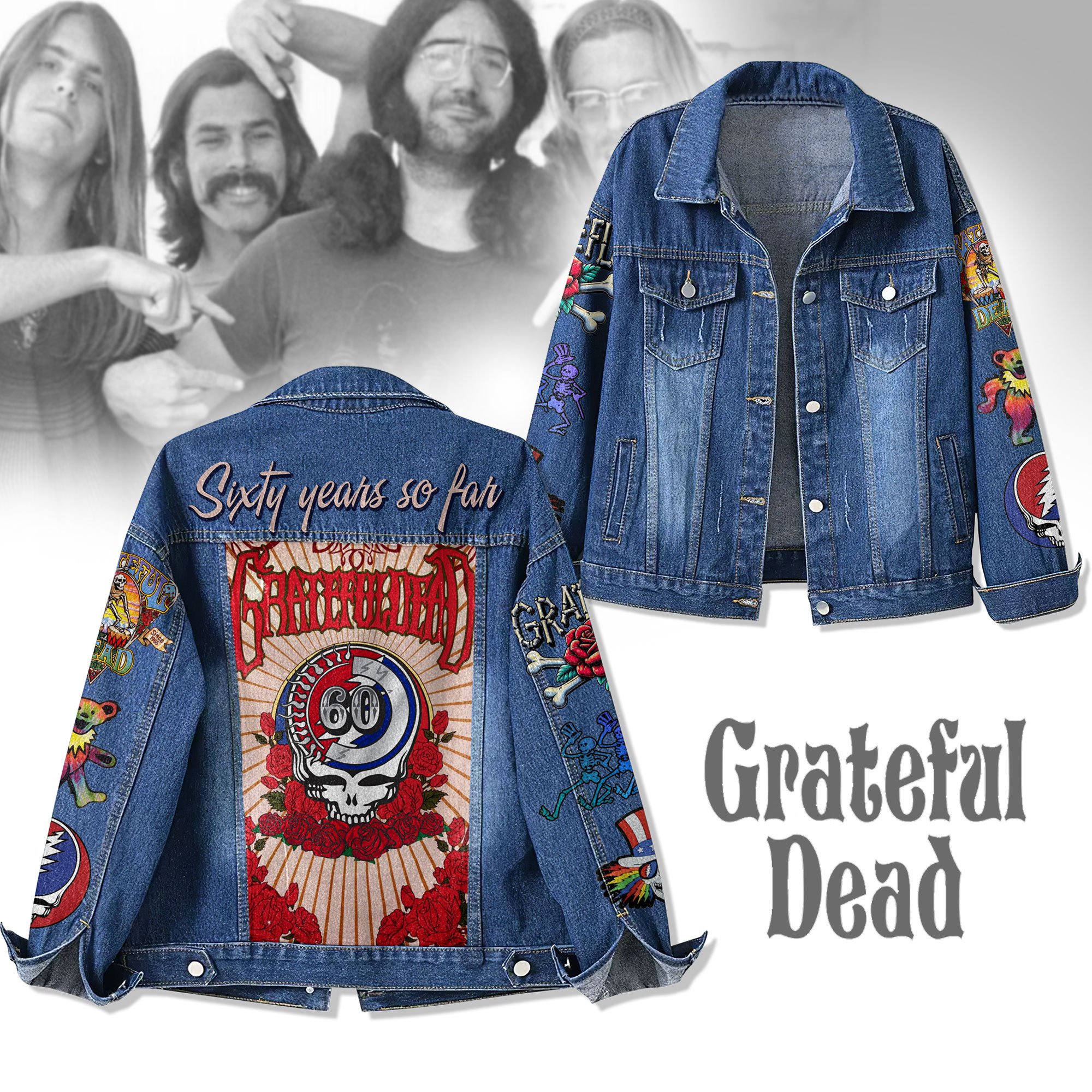 Sportswearmerch Grateful Dead Denim Jacket Gift For Fans