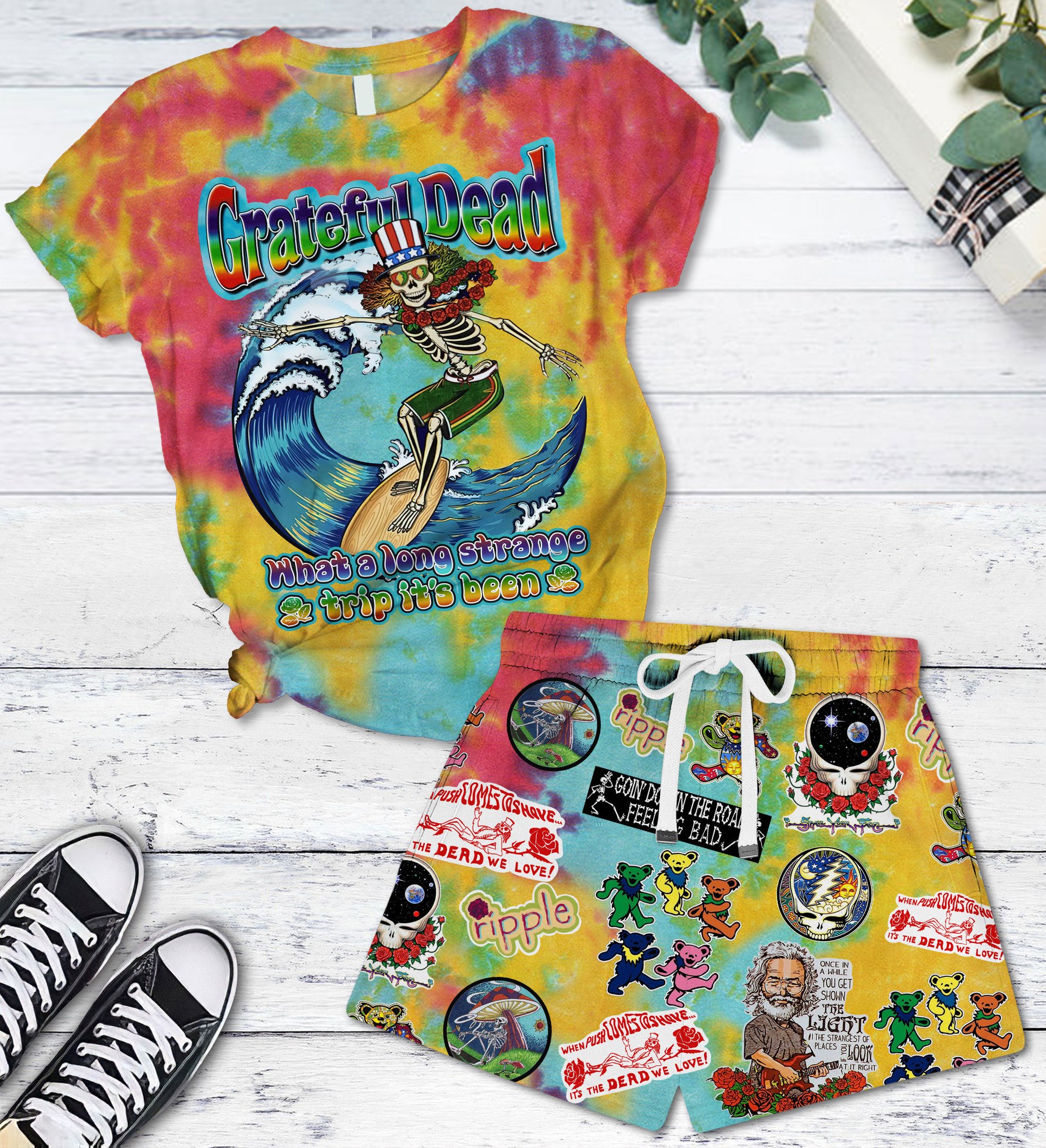 Sportswearmerch Grateful Dead Short Pajamas Set Gifts For Fans