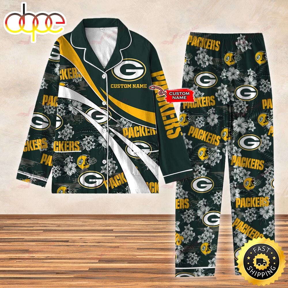 Sportswearmerch Green Bay Packers NFL 3D Personalized Christmas Personalized Pajamas For Fan