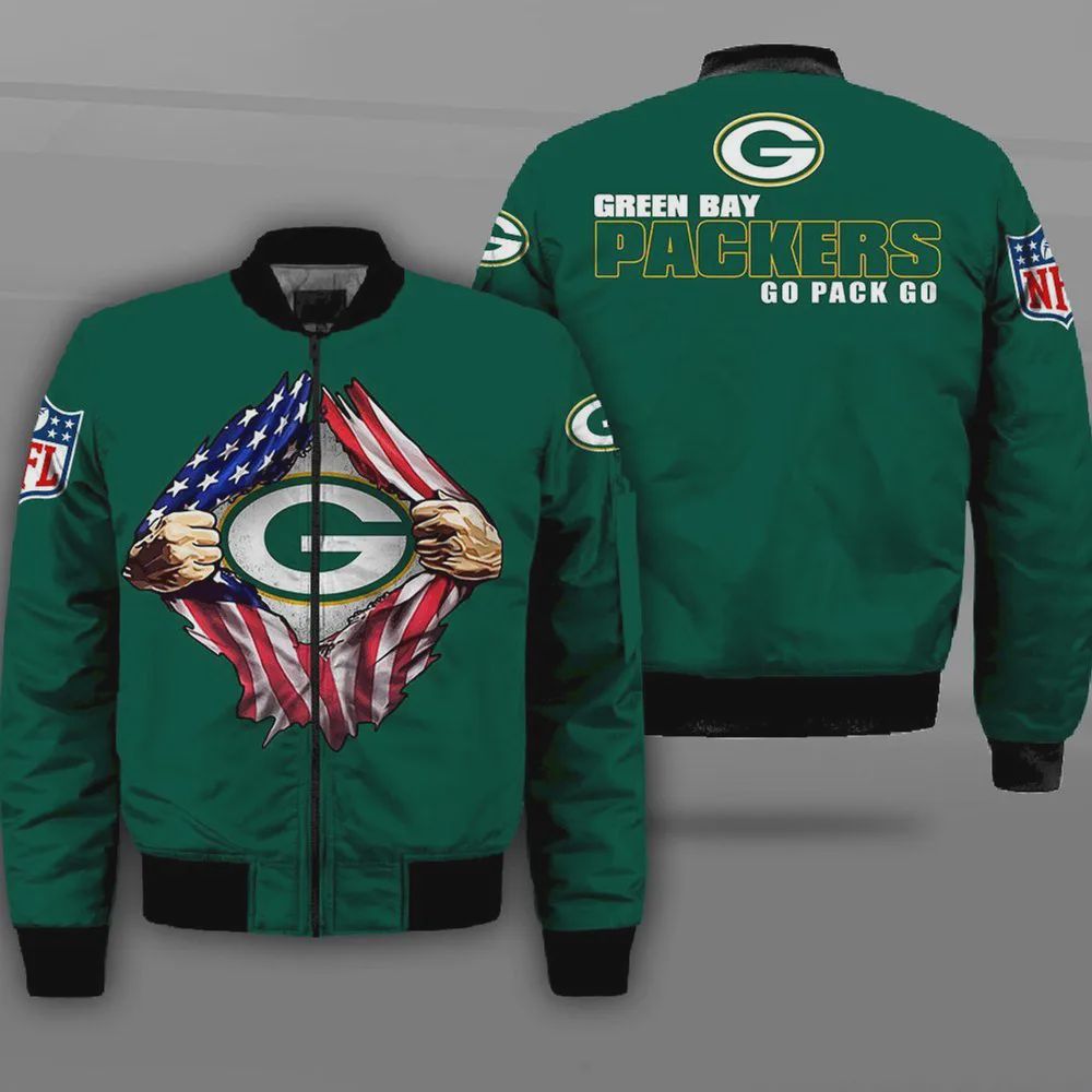 Sportswearmerch Green Bay Packers NFL Bomber Jacket For Fan