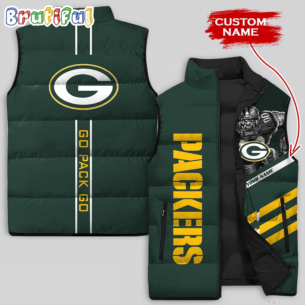 Sportswearmerch Green Bay Packers NFL Damn Right Sleeveless Down Puffer Jacket For Fan