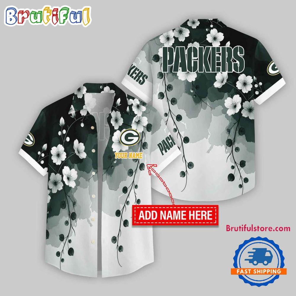Sportswearmerch Green Bay Packers NFL Flower Pattern Trendy Summer Personalized Hawaiian Shirt For Fan