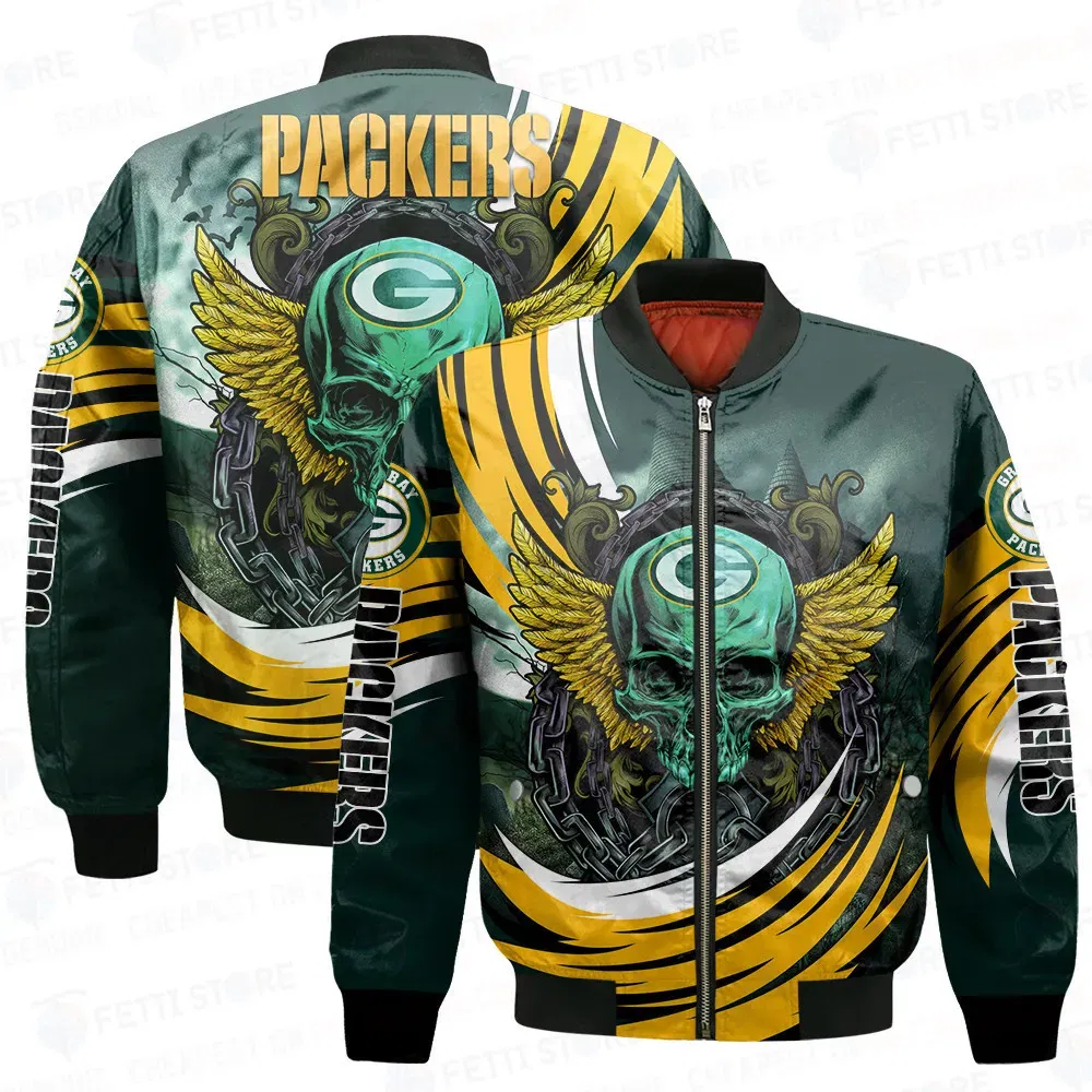 Sportswearmerch Green Bay Packers NFL Halloween Magic Pattern Bomber Jacket For Fan