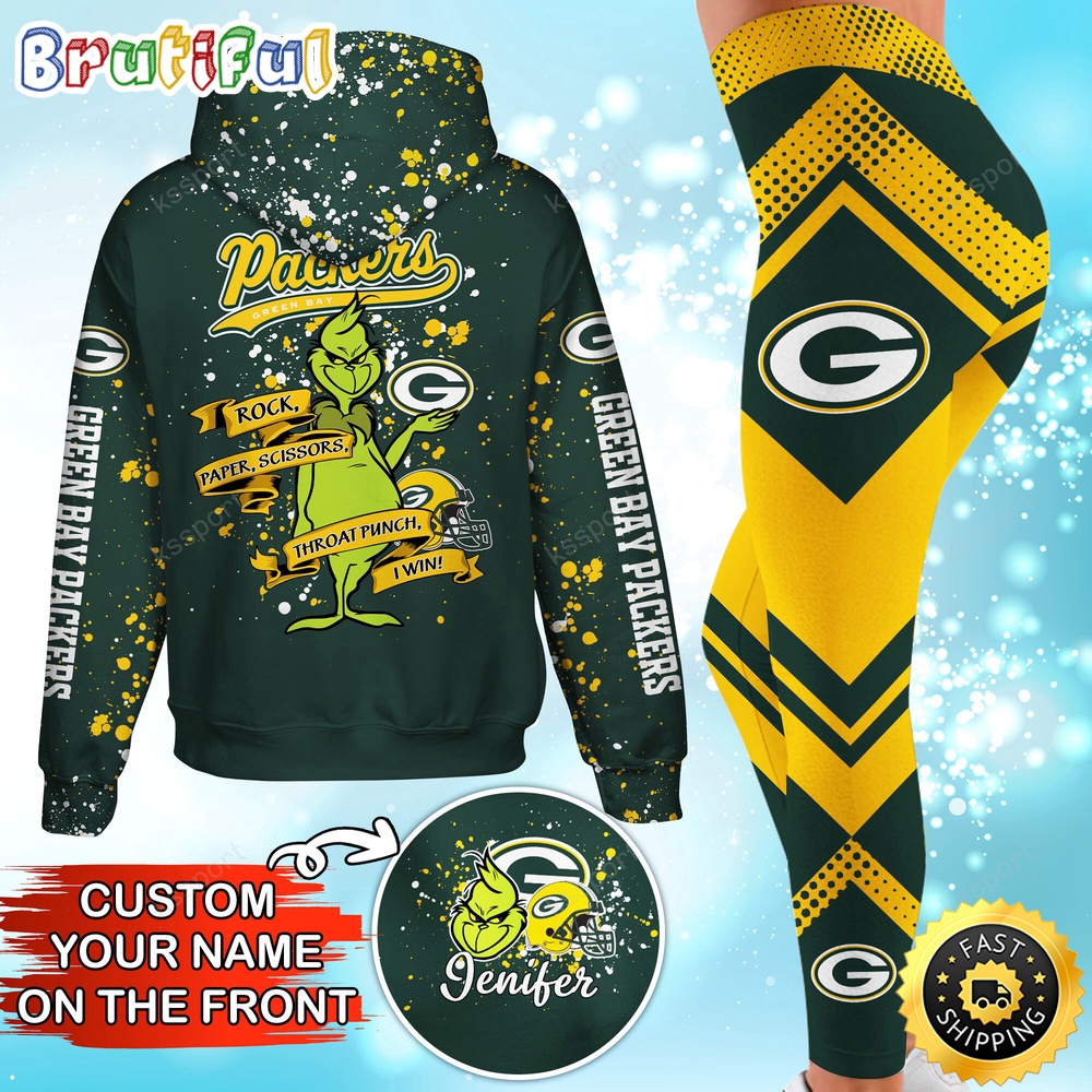 Sportswearmerch Green Bay Packers NFL Hoodie Leggings The Grinch For Fan