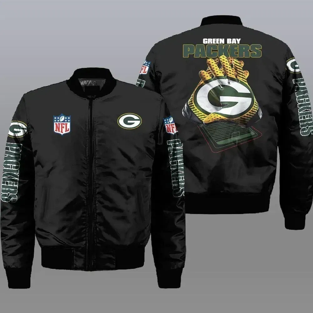 Sportswearmerch Green Bay Packers NFL Pattern Bomber Jacket For Fan