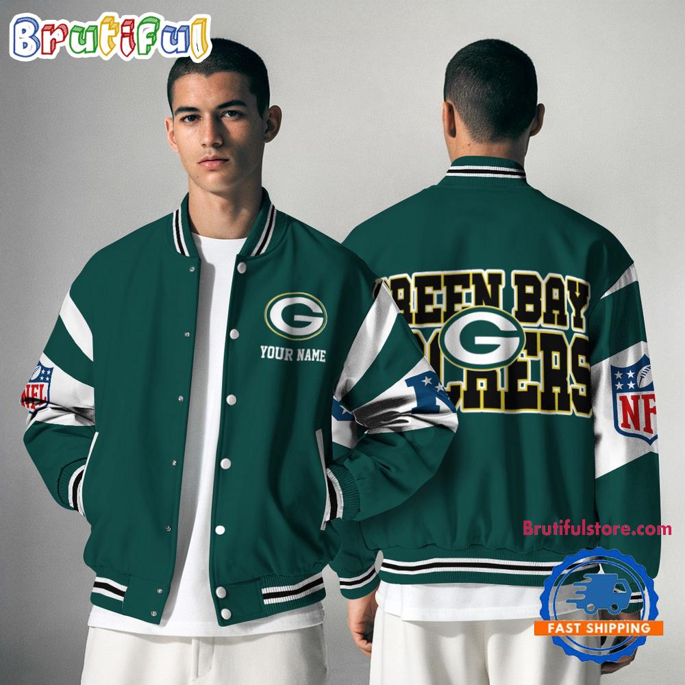Sportswearmerch Green Bay Packers NFL Personalized Baseball Jacket For Fan