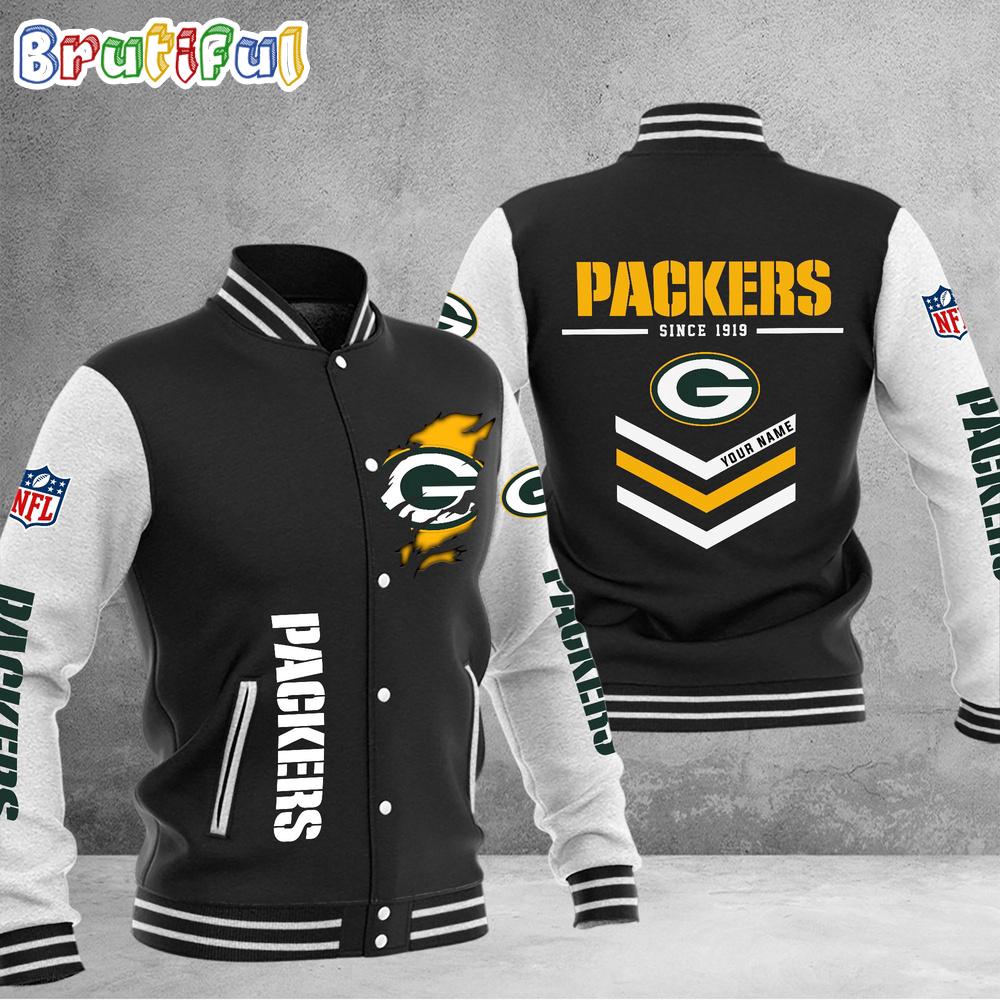 Sportswearmerch Green Bay Packers NFL Personalized Baseball Jacket For Fan