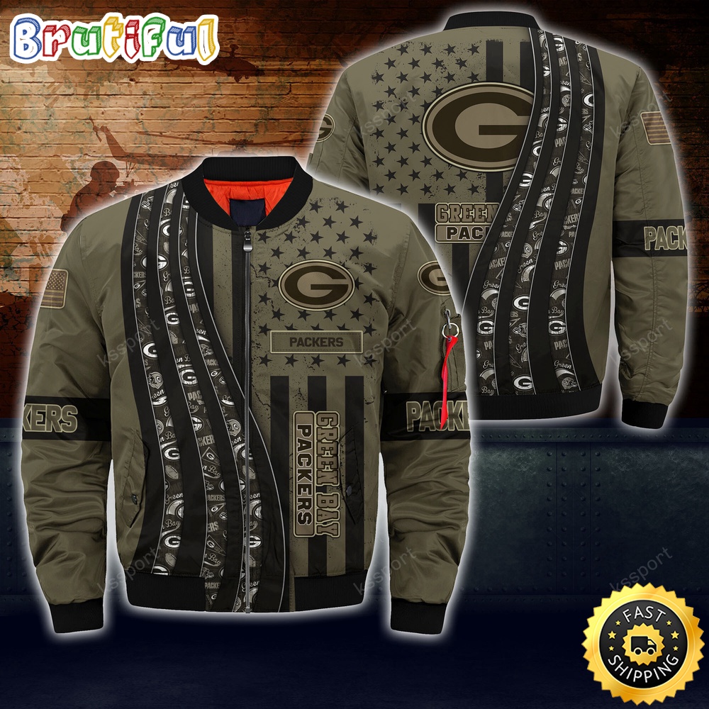 Sportswearmerch Green Bay Packers NFL Personalized Bomber Jacket For Fan
