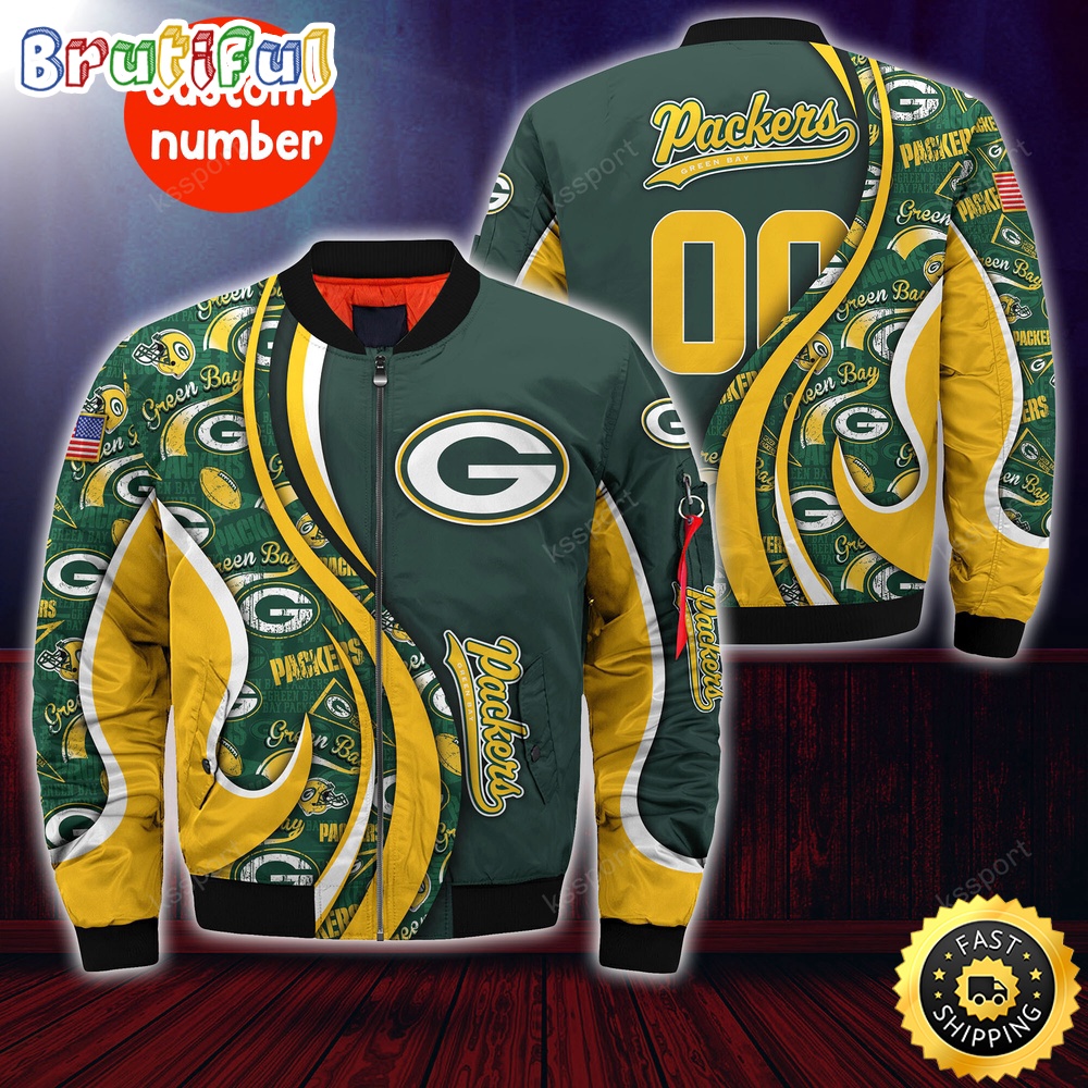 Sportswearmerch Green Bay Packers NFL Personalized Bomber Jacket For Fan
