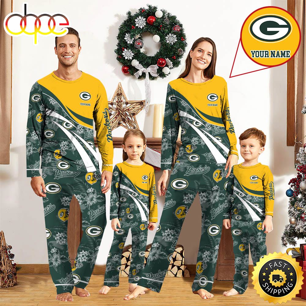 Sportswearmerch Green Bay Packers NFL Personalized Pajamas Family For Fan