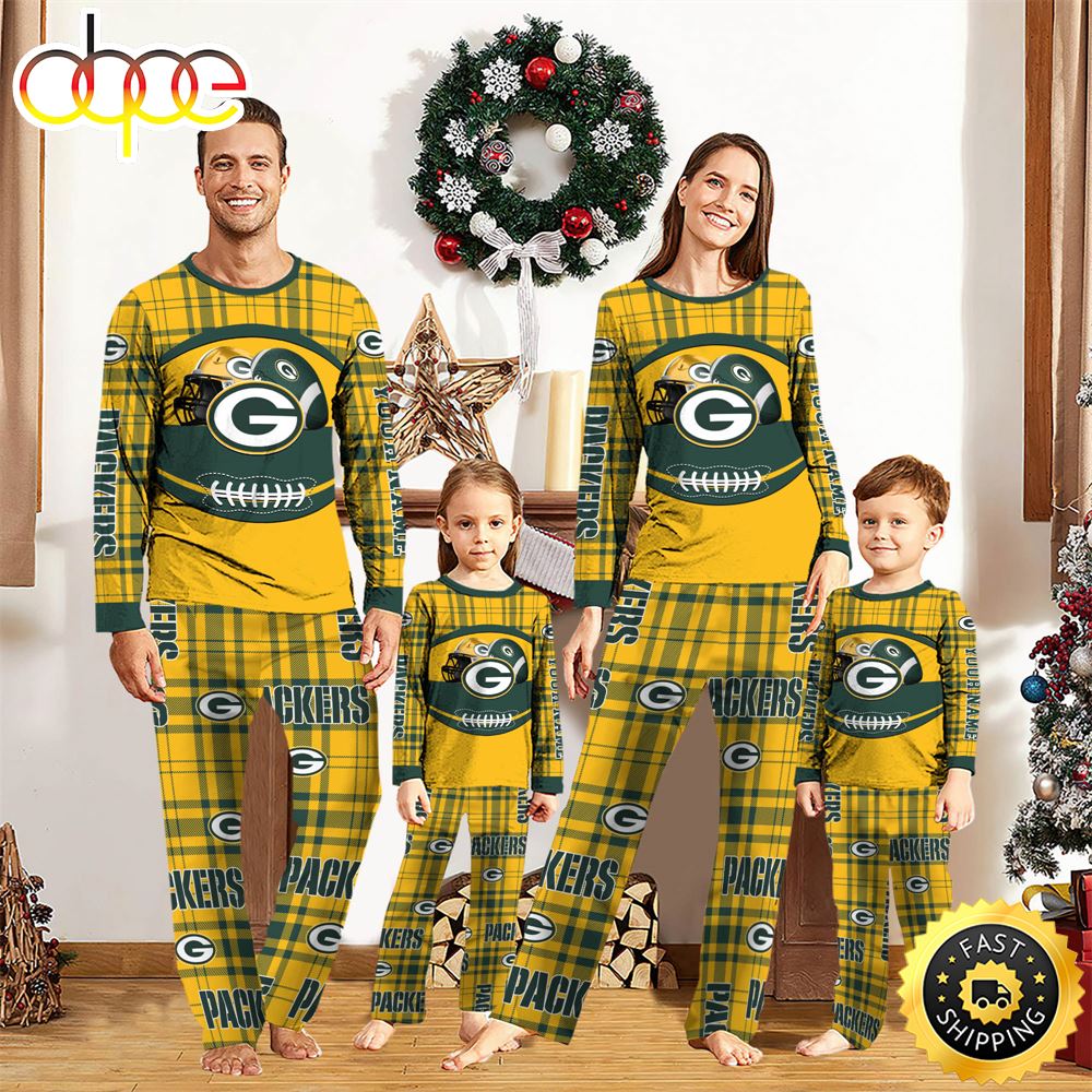 Sportswearmerch Green Bay Packers NFL Personalized Pajamas Family For Fan