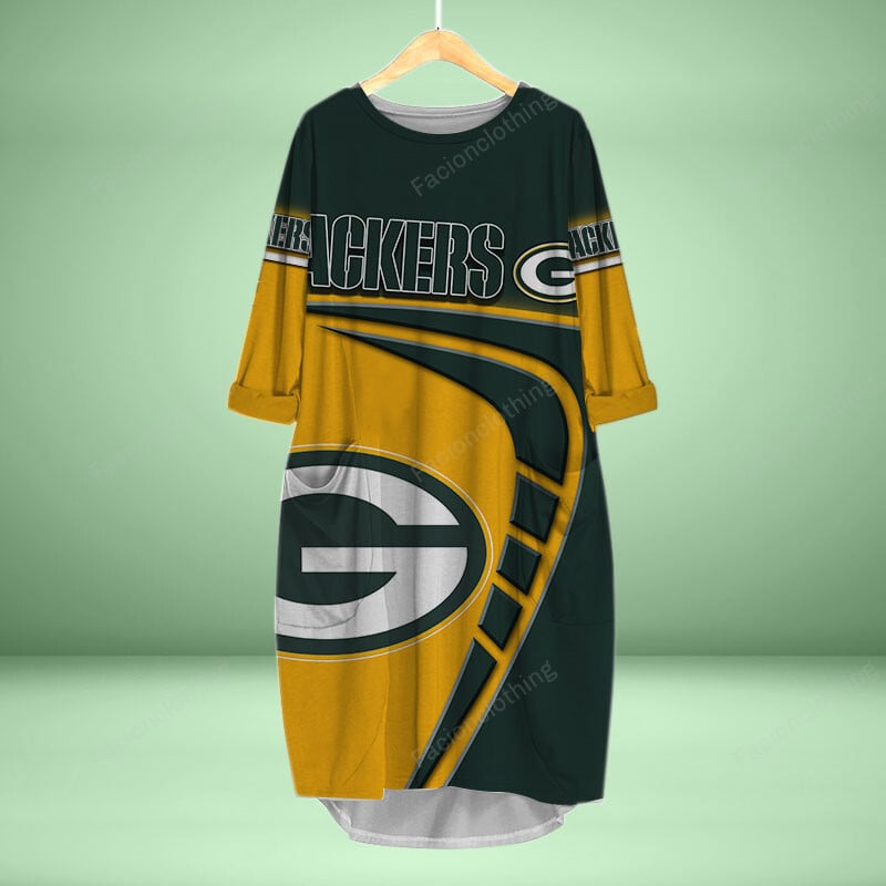 Sportswearmerch Green Bay Packers NFL Personalized Pocket Dress For Fan