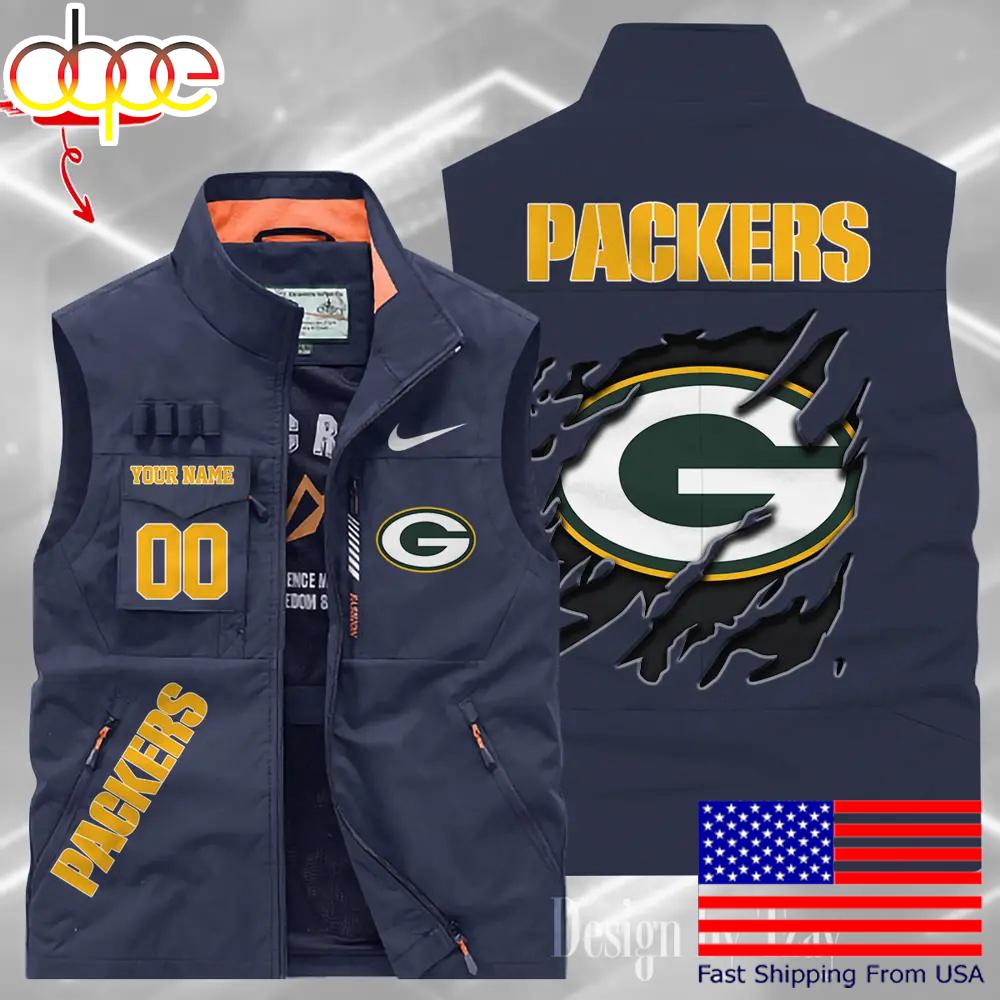 Sportswearmerch Green Bay Packers NFL Personalized Pocket Vest For Fan