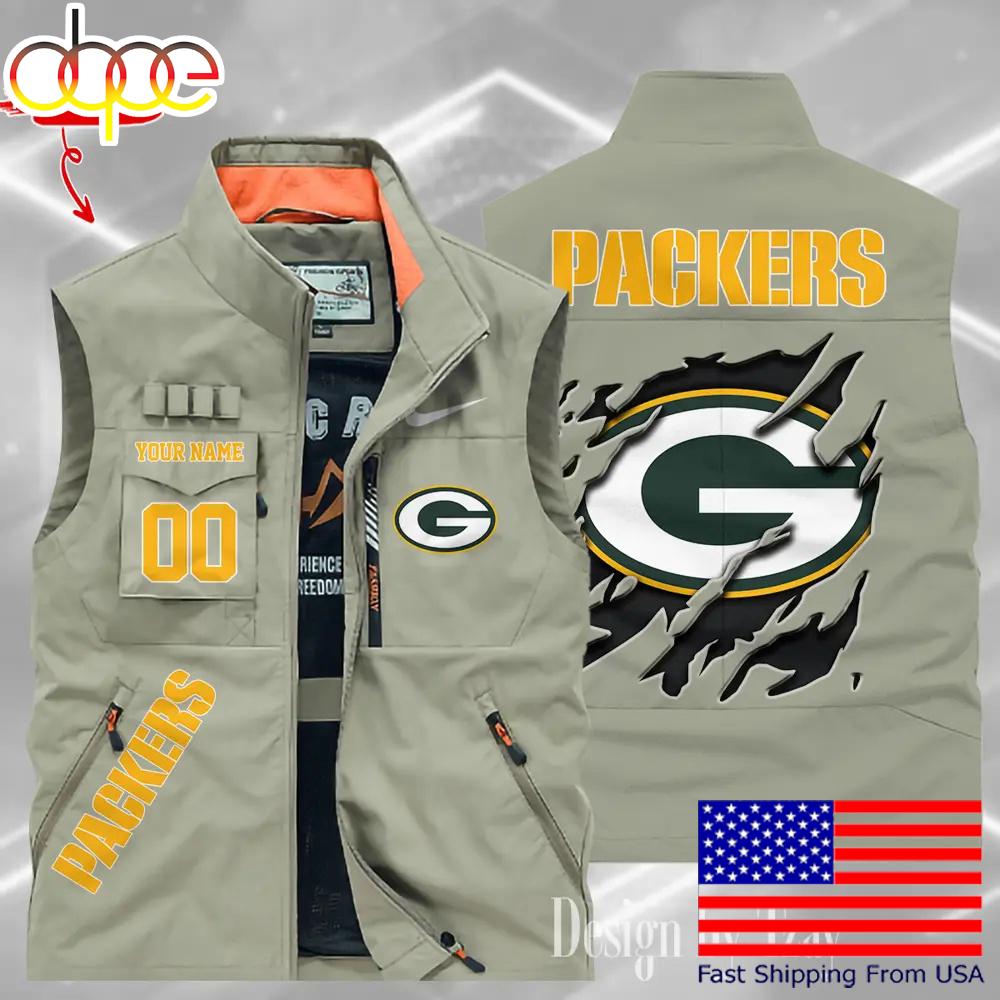 Sportswearmerch Green Bay Packers NFL Personalized Pocket Vest For Fan