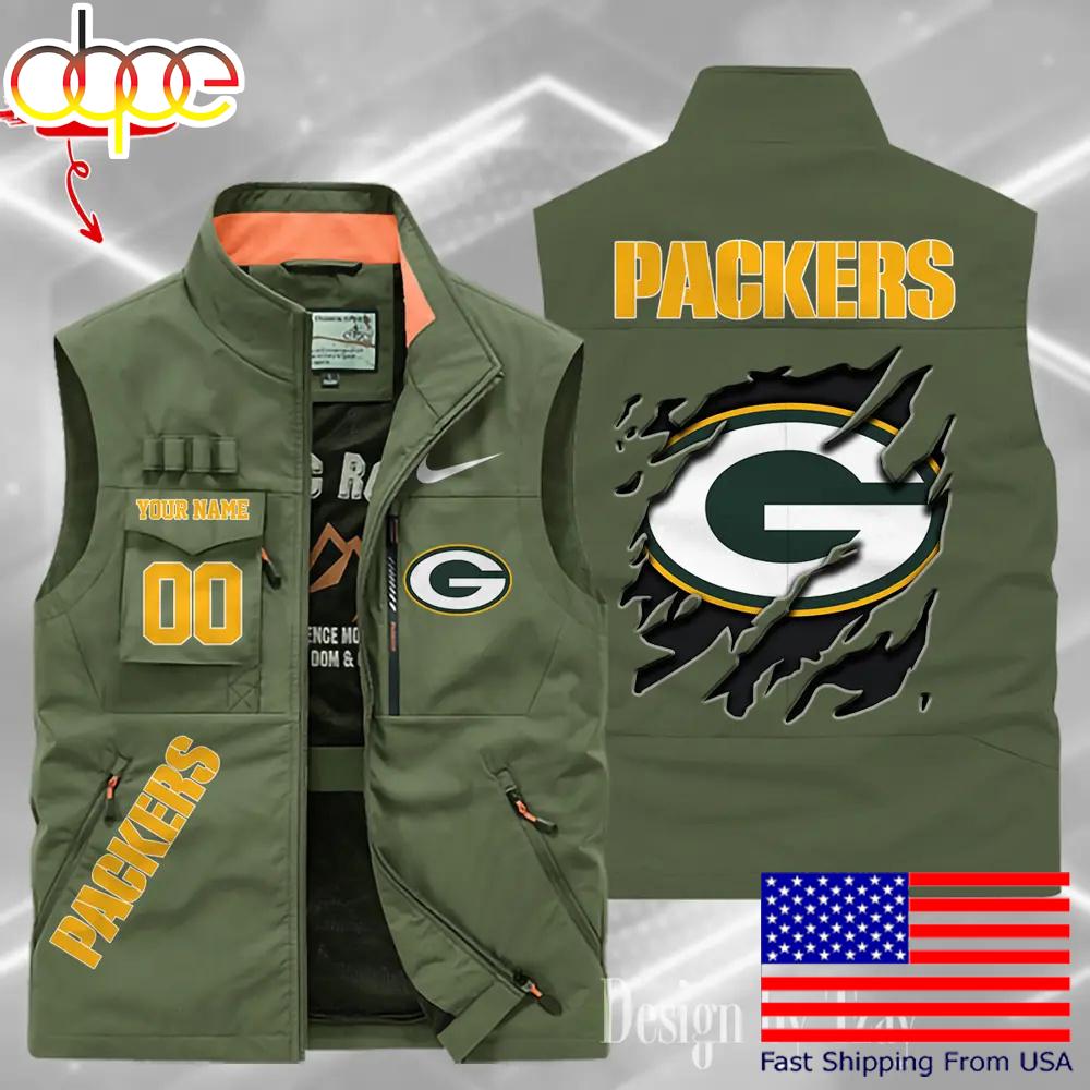 Sportswearmerch Green Bay Packers NFL Personalized Pocket Vest For Fan