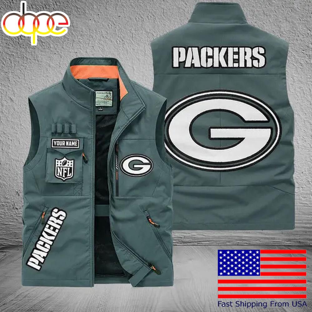 Sportswearmerch Green Bay Packers NFL Personalized Pocket Vest For Fans For Fan
