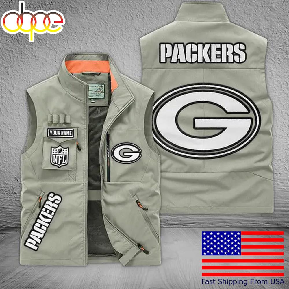 Sportswearmerch Green Bay Packers NFL Personalized Pocket Vest For Fans For Fan