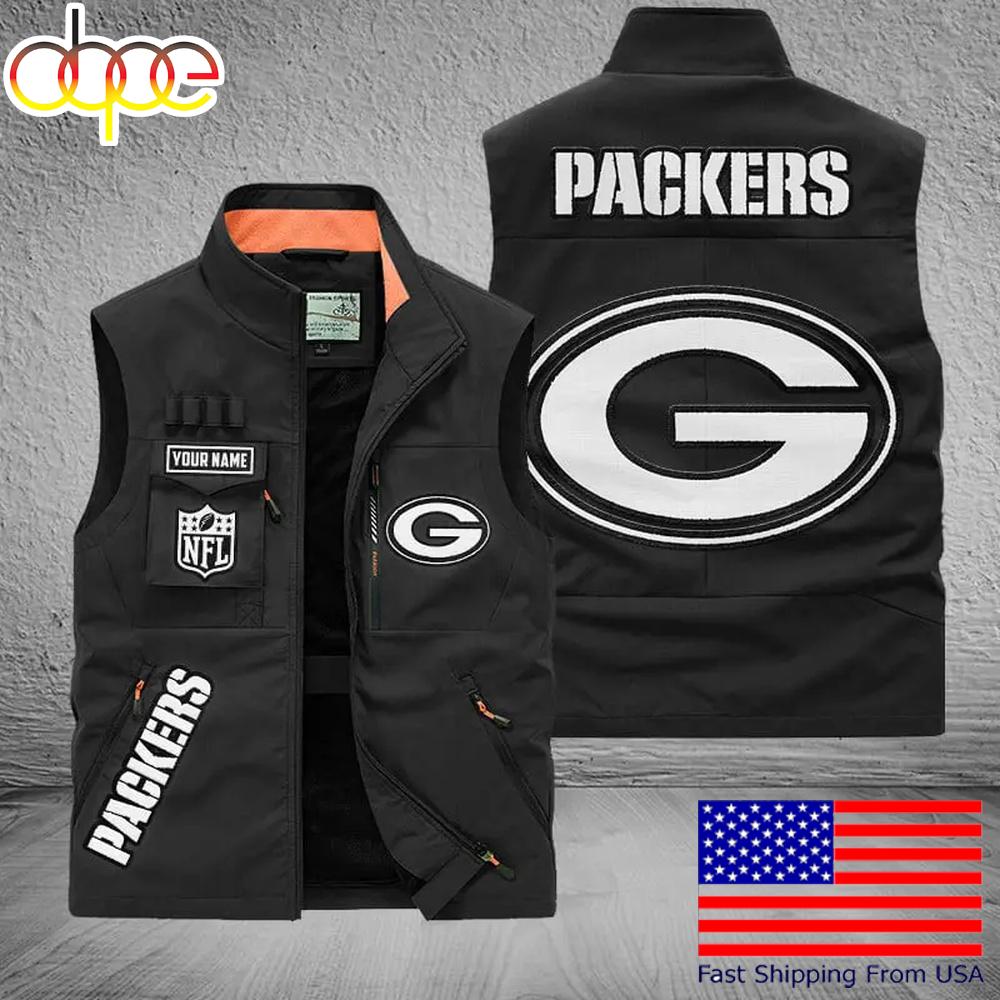 Sportswearmerch Green Bay Packers NFL Personalized Pocket Vest For Fans For Fan