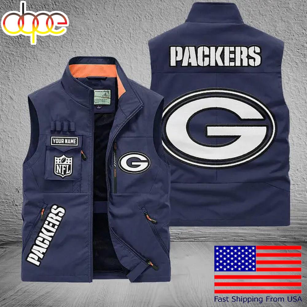 Sportswearmerch Green Bay Packers NFL Personalized Pocket Vest For Fans For Fan