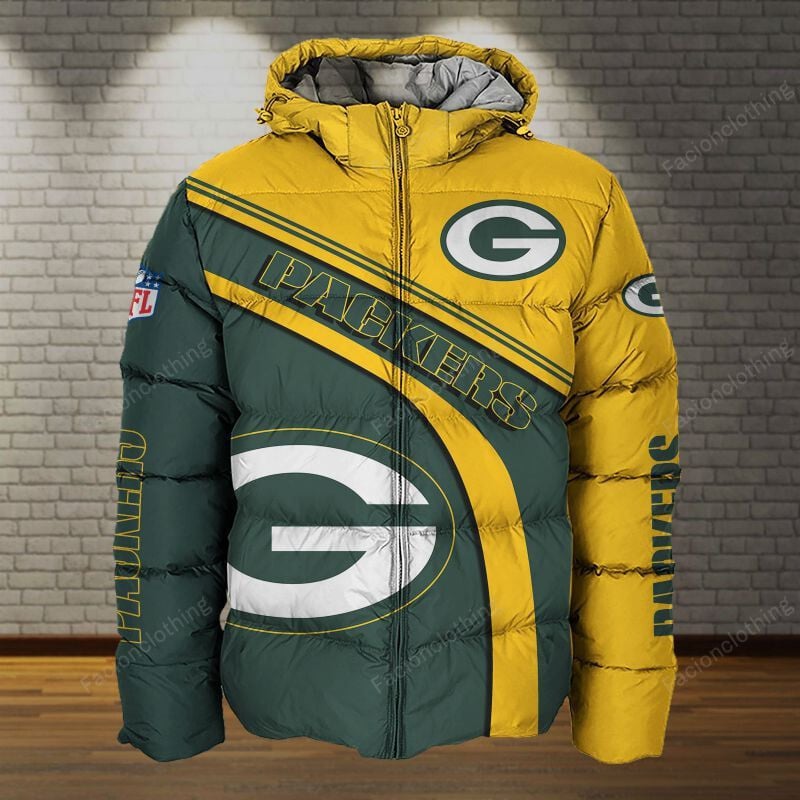Sportswearmerch Green Bay Packers NFL Personalized Puffer Jacket For Fan
