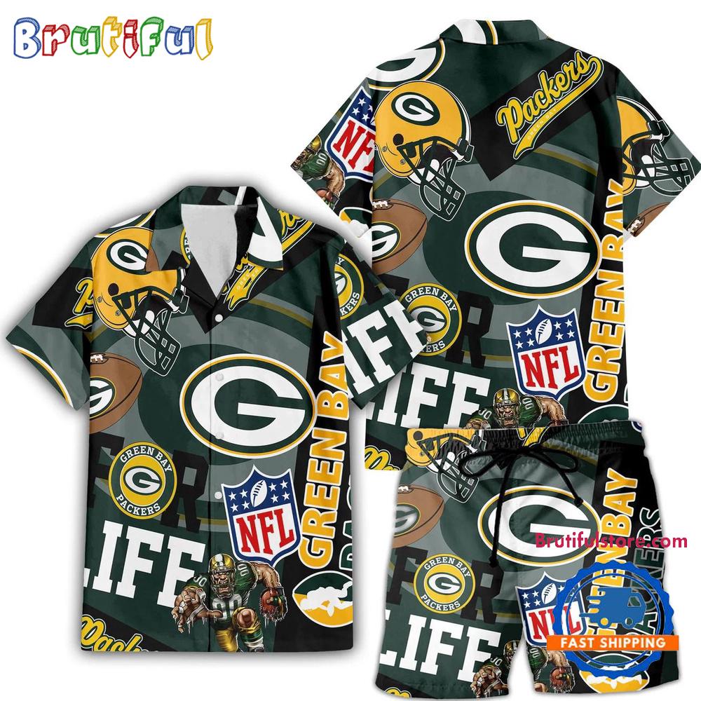 Sportswearmerch Green Bay Packers NFL Personalized Set Short Set For Fan
