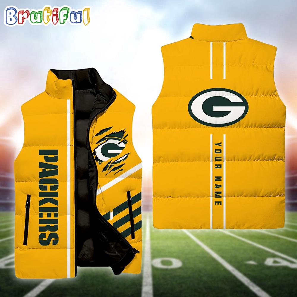 Sportswearmerch Green Bay Packers NFL Personalized Sleeveless Down Puffer Jacket For Fan
