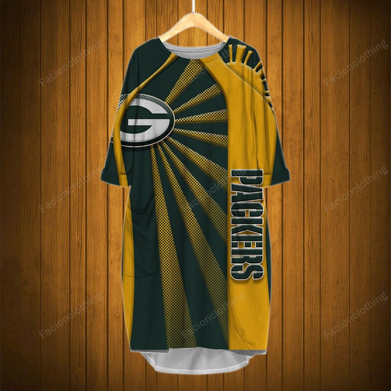 Sportswearmerch Green Bay Packers NFL Pocket Dress Personalized For Fan
