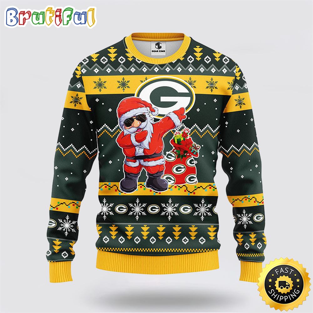 Sportswearmerch Green Bay Packers NFL Santa Claus Ugly Christmas Sweater For Fan