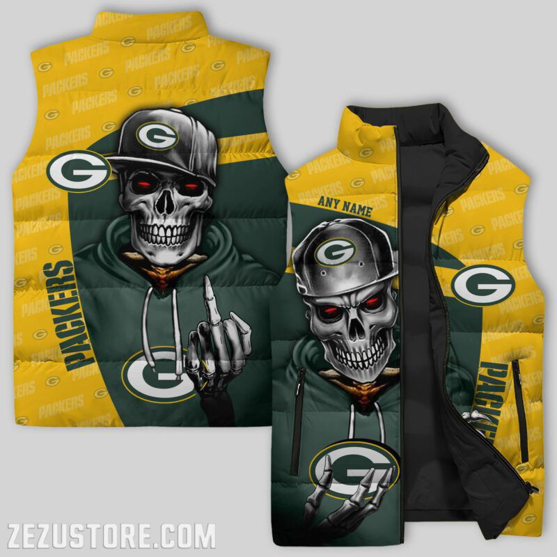 Sportswearmerch Green Bay Packers NFL Sleeveless Puffer Jacket For Fans