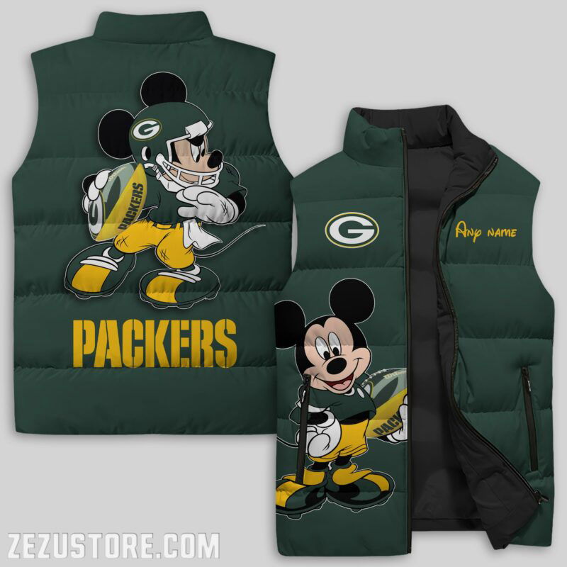 Sportswearmerch Green Bay Packers NFL Sleeveless Puffer Jacket For Fans