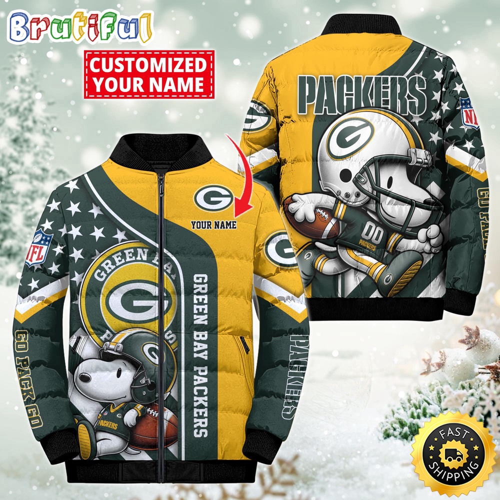 Sportswearmerch Green Bay Packers NFL Snooby Puffer Jacket For Fan
