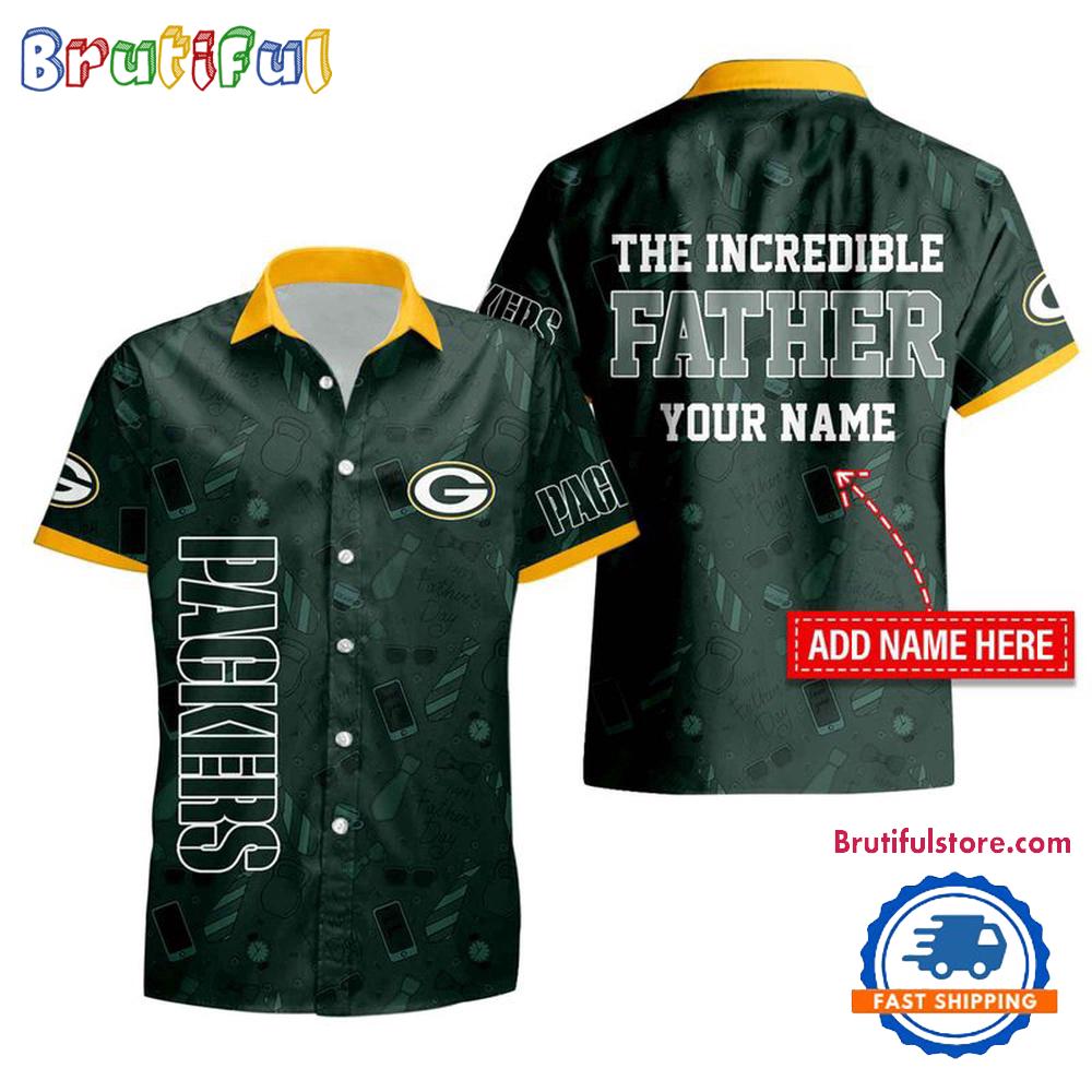 Sportswearmerch Green Bay Packers NFL The Increadible Father's Day Personalized Hawaiian Shirt For Fan
