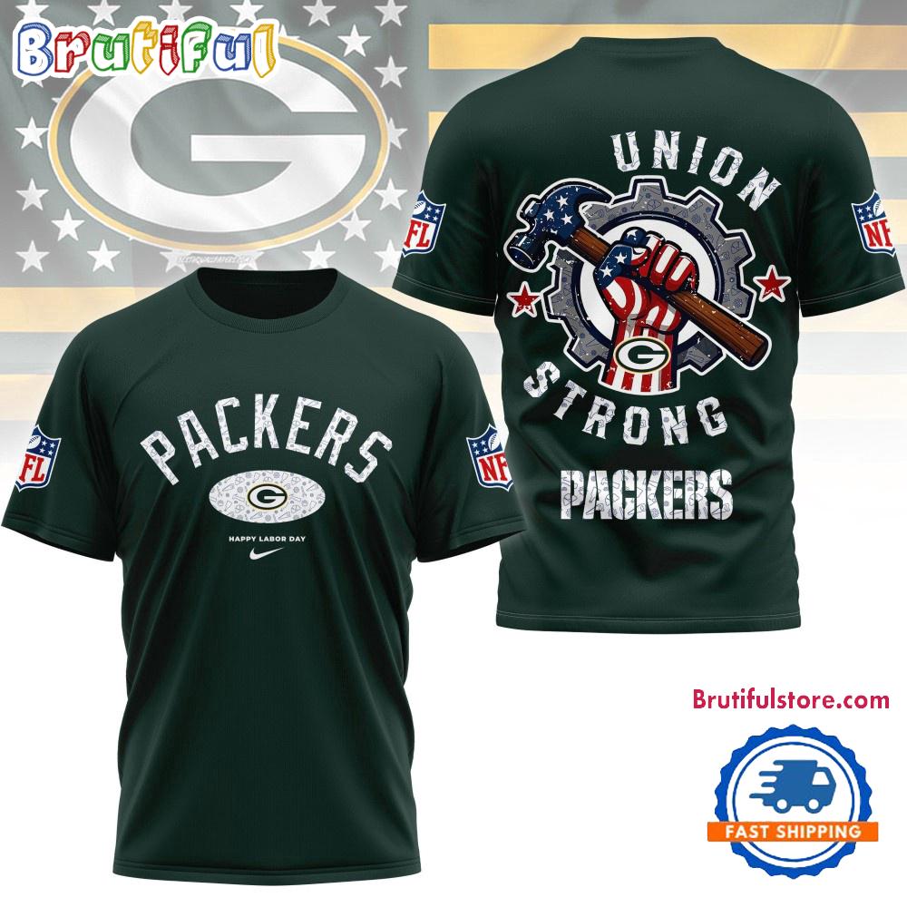 Sportswearmerch Green Bay Packers NFL Union Strong Labor Day T-Shirt For Fan