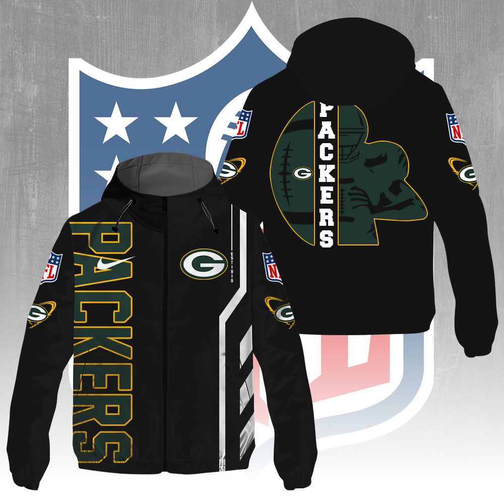 Sportswearmerch Green Bay Packers NFL Windbreaker Jacket For Fan