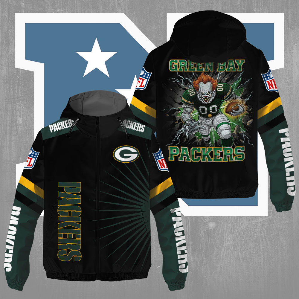 Sportswearmerch Green Bay Packers NFL x Pennywise Windbreaker Jacket For Fan