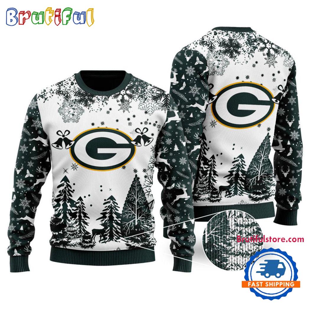 Sportswearmerch Green Bay Packers NFL Xmas Tree Christmas Sweater For Fan