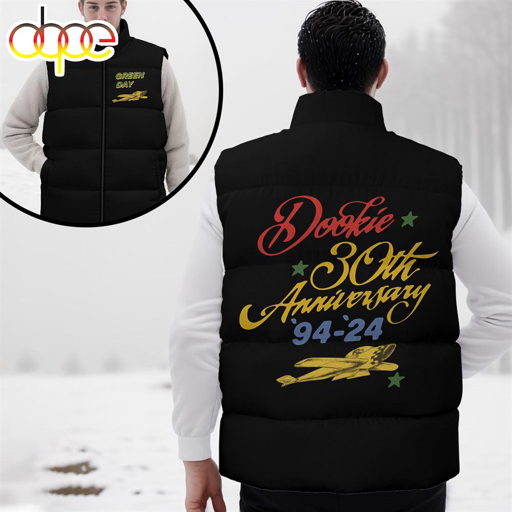 Sportswearmerch GreenDay Music Personalized Sleeveless Puffer Jacket For Fan