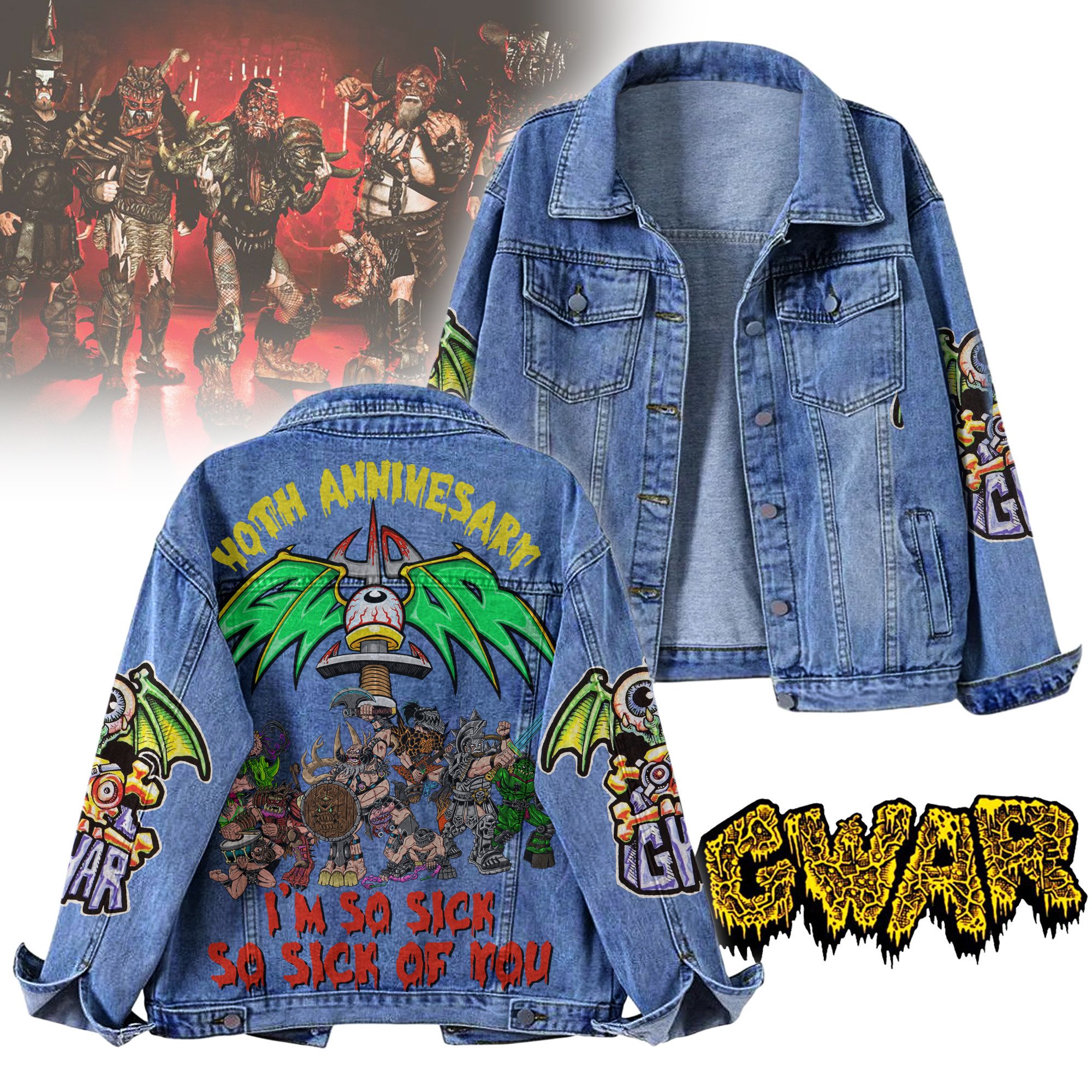 Sportswearmerch  GWAR  Denim Jacket Gift For Fans